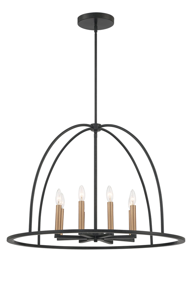 Abbott 8 Light Black Chandelier ABB-3008-BK