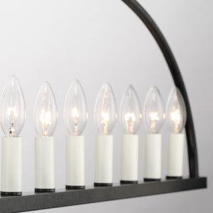 Abbott 11 Light Black Linear Chandelier ABB-3009-BK