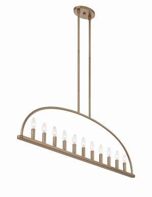 Abbott 11 Light Black Linear Chandelier ABB-3009-BK