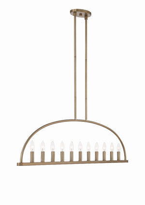 Abbott 11 Light Black Linear Chandelier ABB-3009-BK