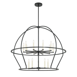 Abbott 15 Light Black Chandelier ABB-3029-BK