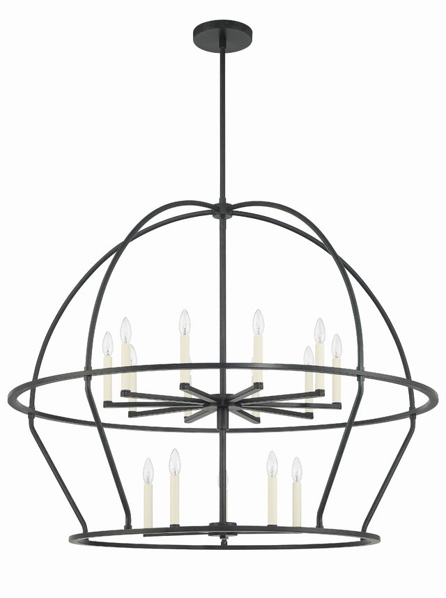 Abbott 15 Light Black Chandelier ABB-3029-BK