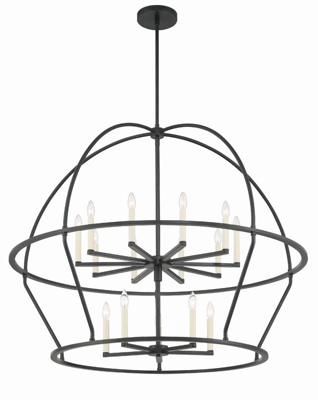 Abbott 15 Light Black Chandelier ABB-3029-BK