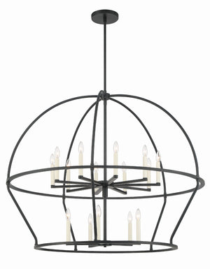 Abbott 15 Light Black Chandelier ABB-3029-BK