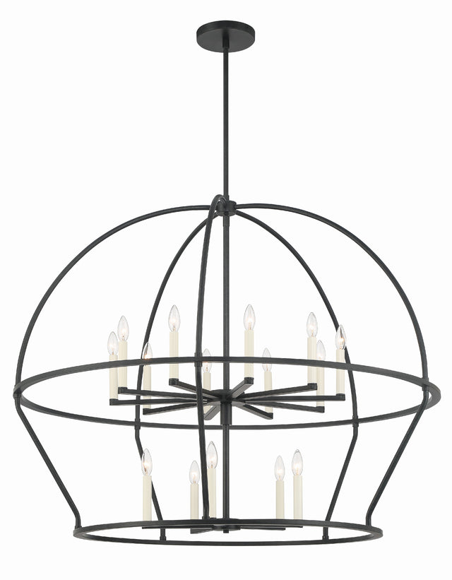 Abbott 15 Light Black Chandelier ABB-3029-BK