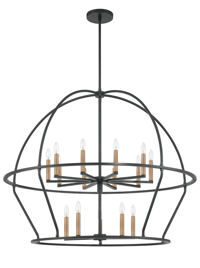 Abbott 15 Light Black Chandelier ABB-3029-BK