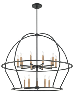 Abbott 15 Light Black Chandelier ABB-3029-BK