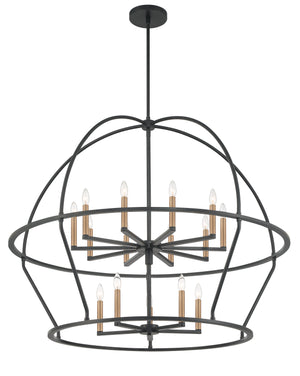 Abbott 15 Light Black Chandelier ABB-3029-BK