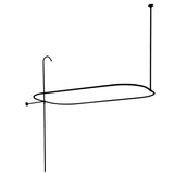 Vintage ABT1040-0 62-Inch Shower Riser with Rectangular Enclosure, Matte Black