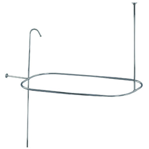 Vintage ABT1040-1 62-Inch Shower Riser with Rectangular Enclosure, Polished Chrome