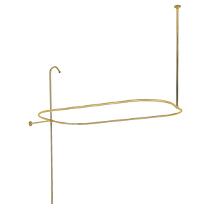 Vintage ABT1040-2 62-Inch Shower Riser with Rectangular Enclosure, Polished Brass