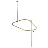 Vintage ABT1040-3 62-Inch Shower Riser with Rectangular Enclosure, Antique Brass