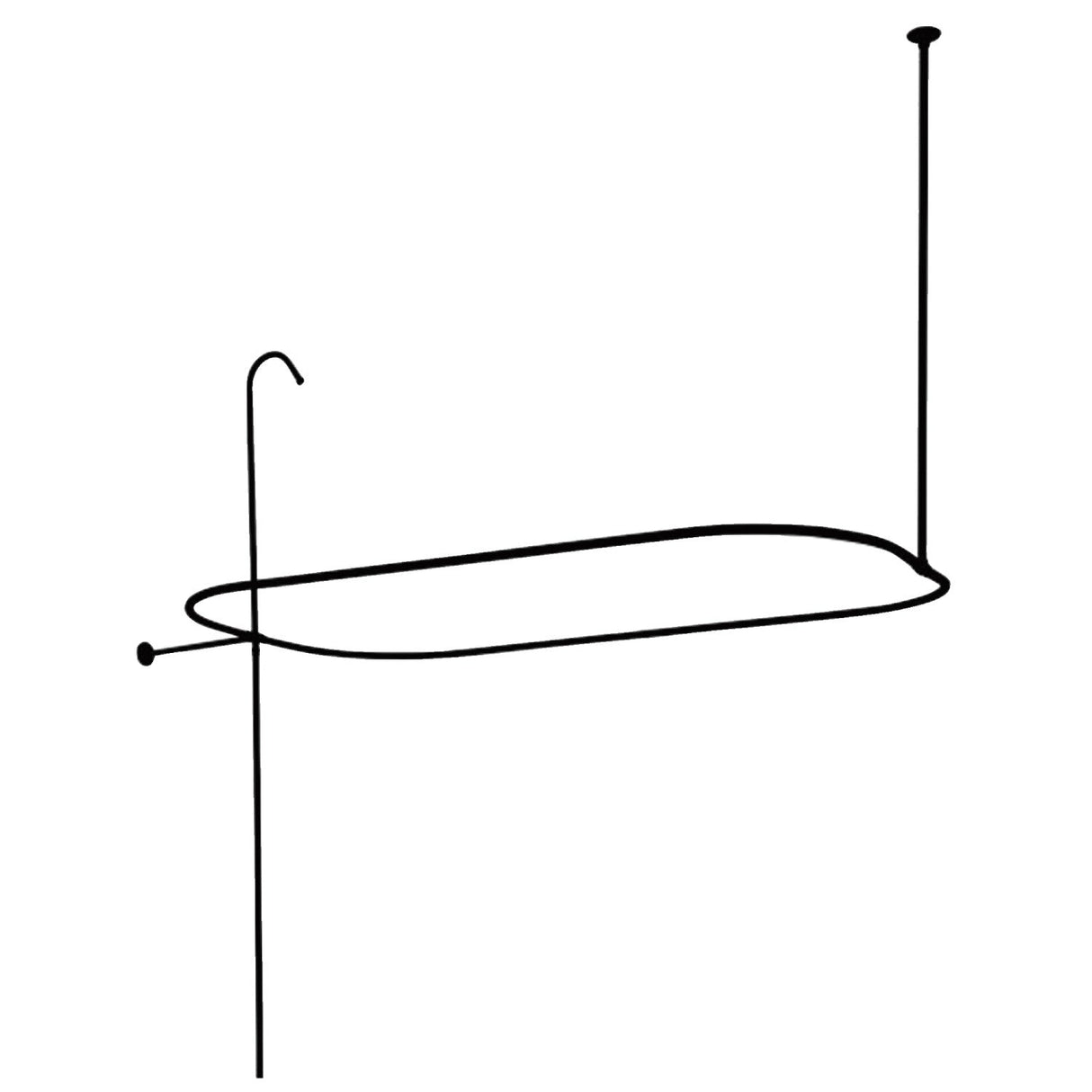 Vintage ABT1040-5 62-Inch Shower Riser with Rectangular Enclosure, Oil Rubbed Bronze