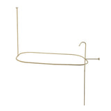 Vintage ABT1040-7 62-Inch Shower Riser with Rectangular Enclosure, Brushed Brass