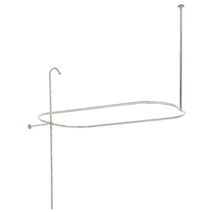 Vintage ABT1040-8 62-Inch Shower Riser with Rectangular Enclosure, Brushed Nickel