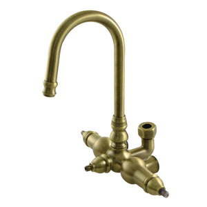 Vintage ABT200-3 Gooseneck Tub Faucet Body, Antique Brass