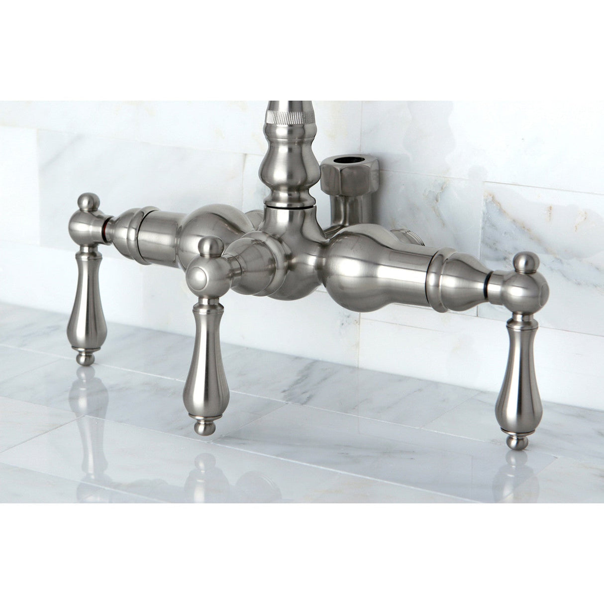 Vintage ABT200-8 Gooseneck Tub Faucet Body, Brushed Nickel