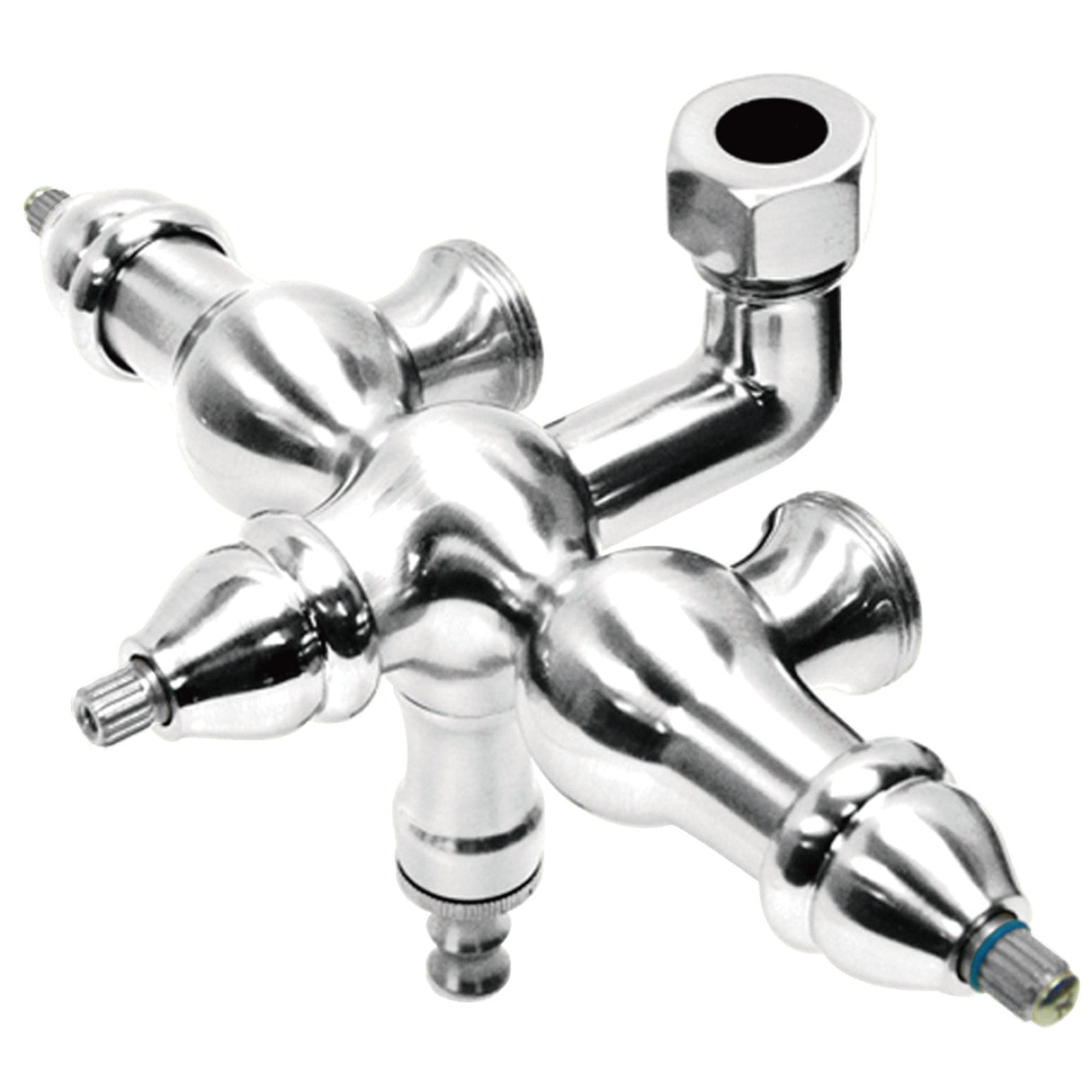Vintage ABT400-1 Down Spout Tub Faucet Body, Polished Chrome