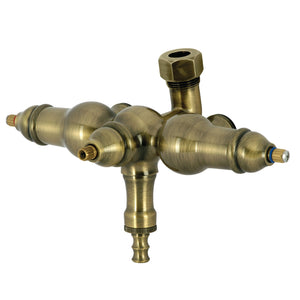 Vintage ABT400-3 Down Spout Tub Faucet Body, Antique Brass