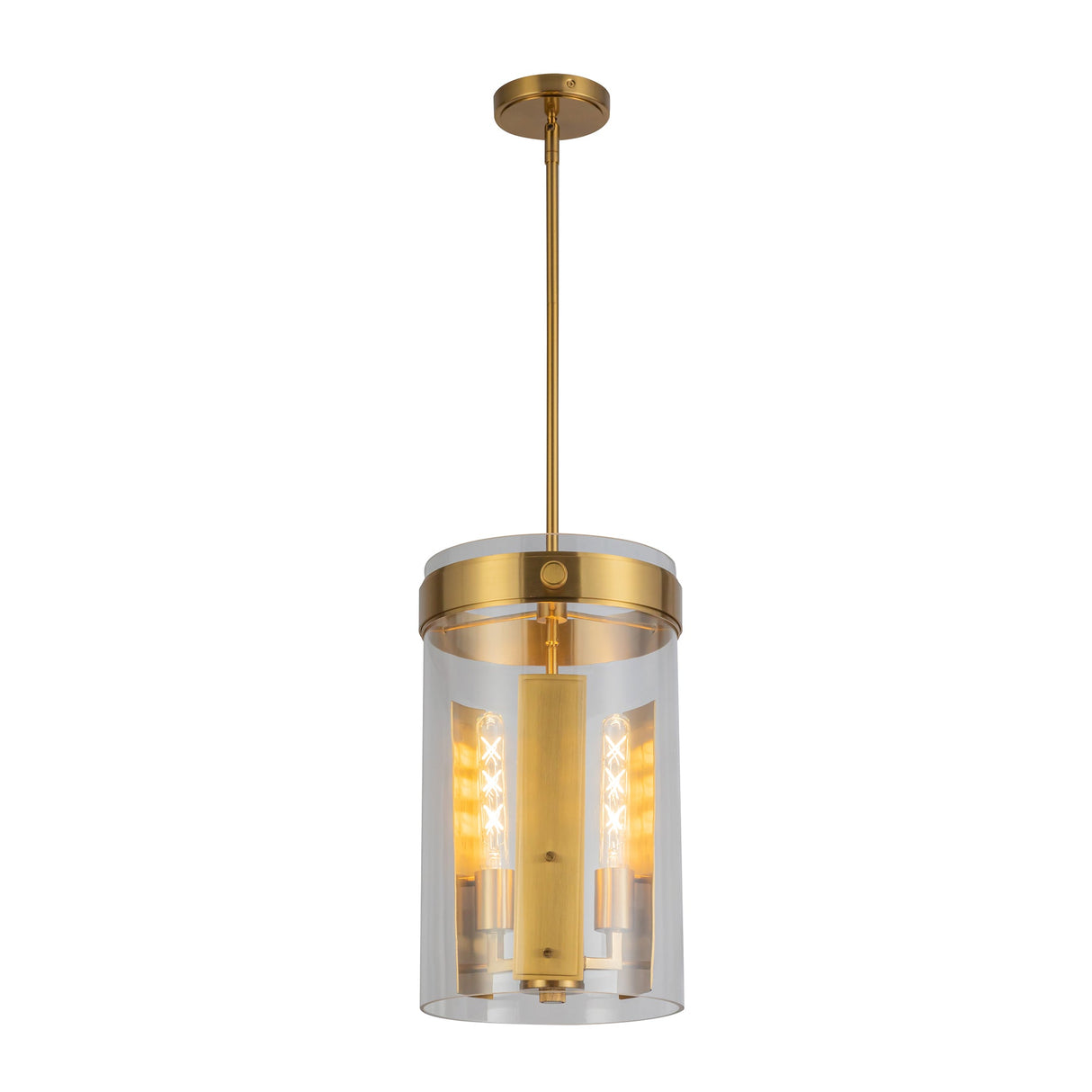 Dahlia Pendant - Brushed Brass