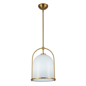 Dahlia Framed Pendant - Brushed Brass