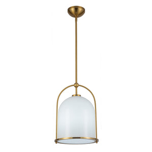 Dahlia Framed Pendant - Brushed Brass