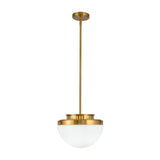 Dahlia Dome Pendant - Brushed Brass
