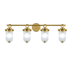 Myla Bathroom Vanity Light - Vintage Brass / 4-Light