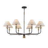Providence Chandelier - Black, Brushed Brass / 52.00
