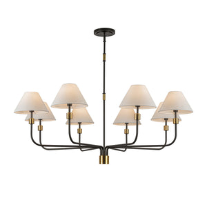 Providence Chandelier - Black, Brushed Brass / 52.00
