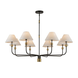 Providence Chandelier - Black, Brushed Brass / 52.00