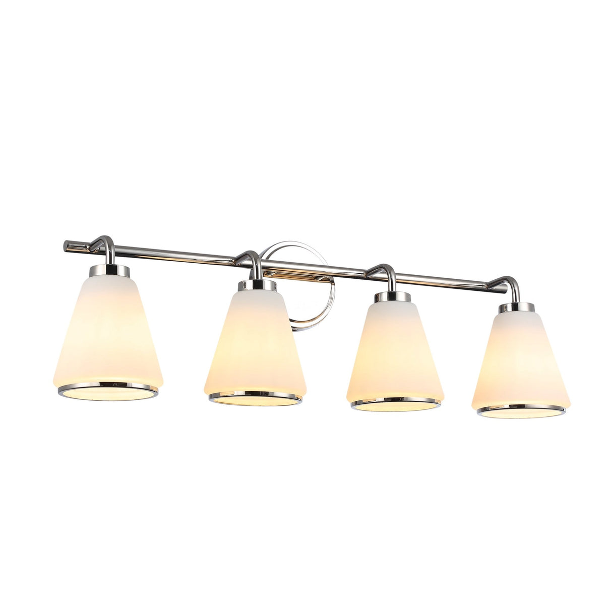 Zoey Bathroom Vanity - Polished Nickel / 4-Light