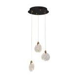 Snowflake Chandelier - Satin Brass / 3-Light