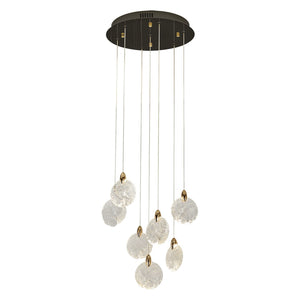 Snowflake Chandelier - Satin Brass / 7-Light