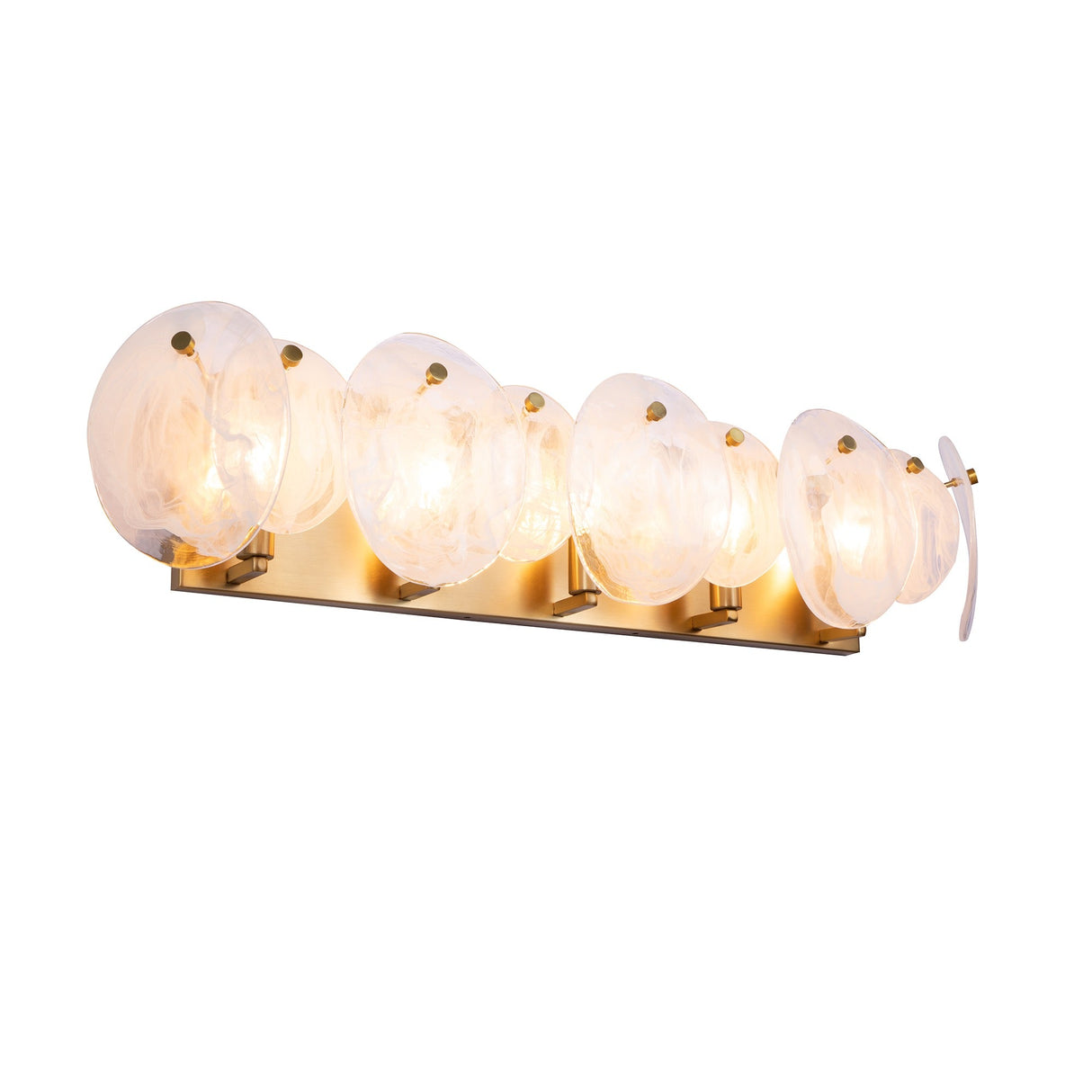 Lily Bathroom Vanity - Brushed Brass / 5-Light