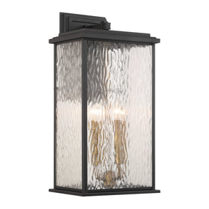 Estate Outdoor Wall Sconce - Black, Brass / 24