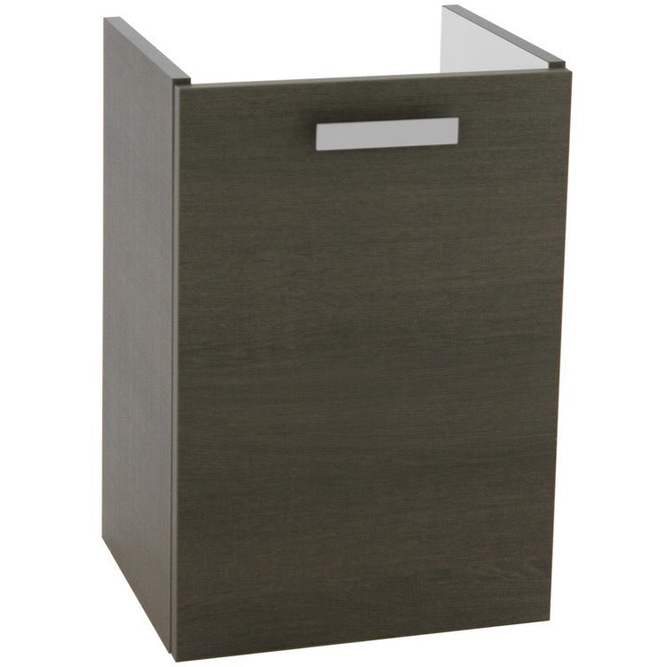 15 Inch Wall Mount Grey Oak Bathroom Vanity Cabinet