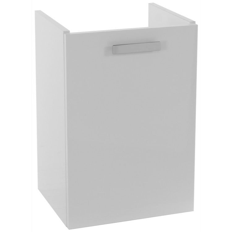 15 Inch Wall Mount Glossy White Bathroom Vanity Cabinet