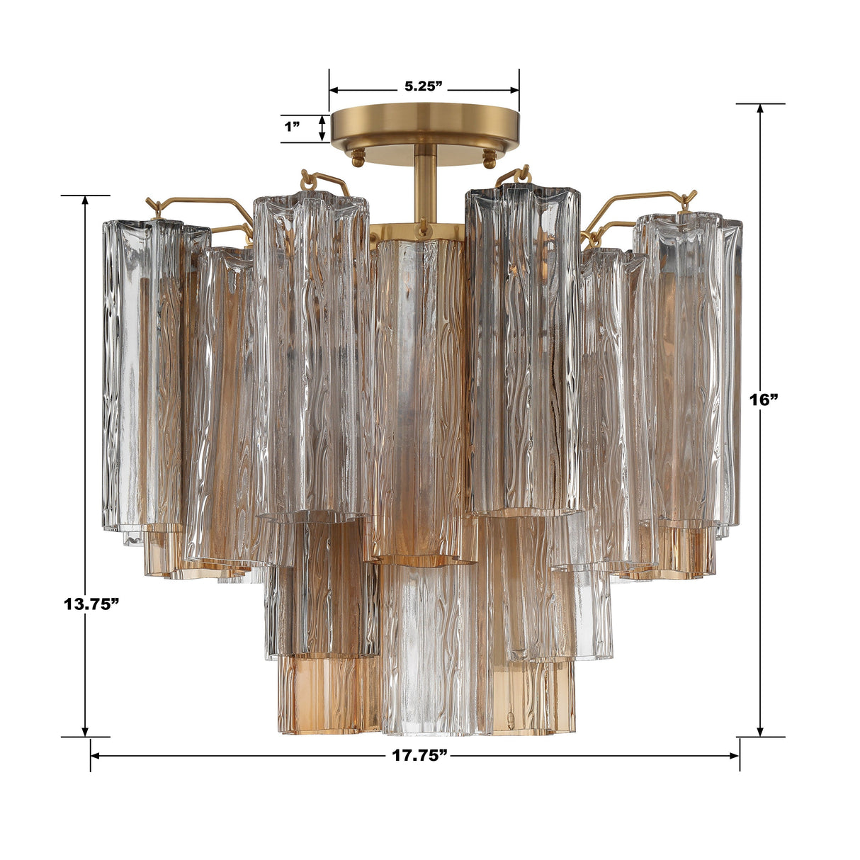 Addis 4 Light Aged Brass Semi Flush Mount ADD-300-AG-AM_CEILING