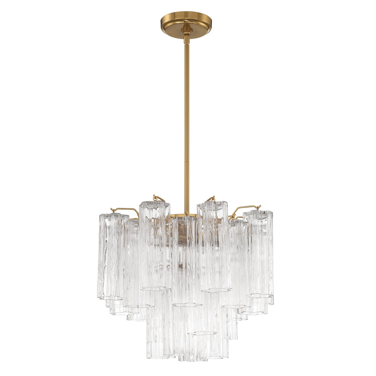 Addis 4 Light Aged Brass Chandelier ADD-300-AG-CL