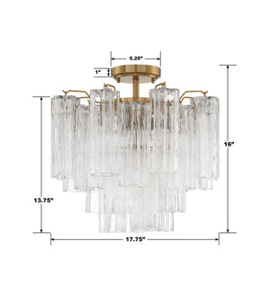 Addis 4 Light Aged Brass Semi Flush Mount ADD-300-AG-AM_CEILING