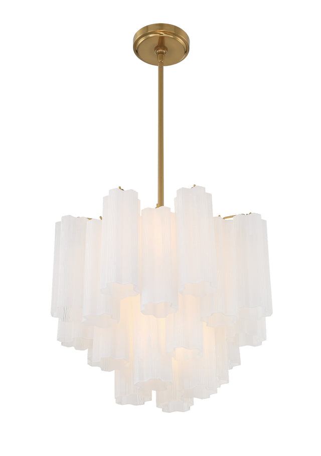 Addis 4 Light Aged Brass Chandelier ADD-300-AG-WH