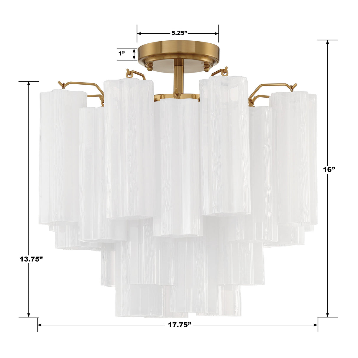 Addis 4 Light Aged Brass Semi Flush Mount ADD-300-AG-AM_CEILING