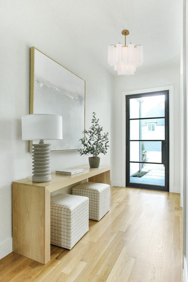 Addis 4 Light Aged Brass Chandelier ADD-300-AG-WH