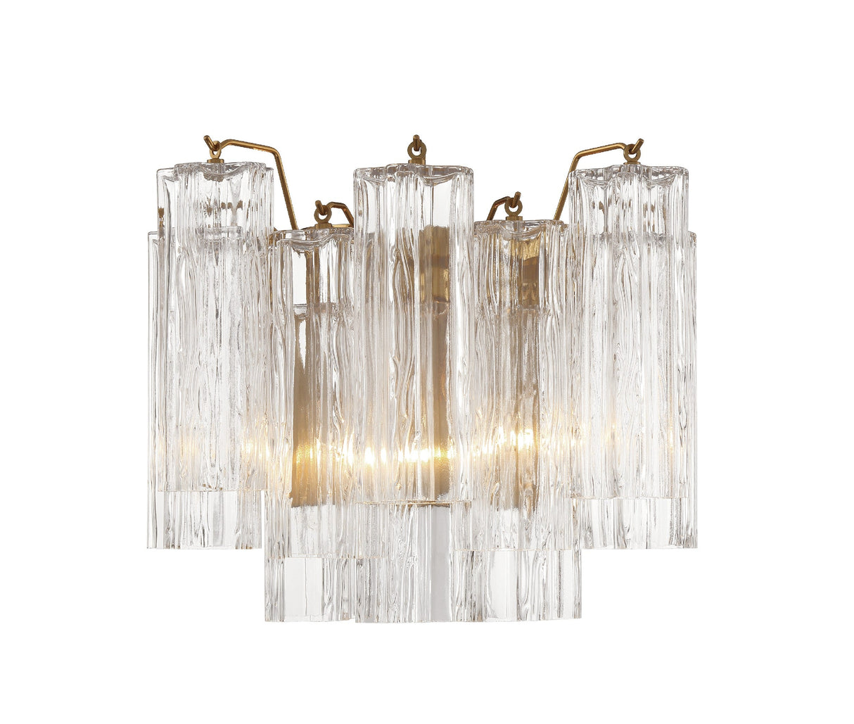 Addis 2 Light Aged Brass Sconce ADD-302-AG-AM