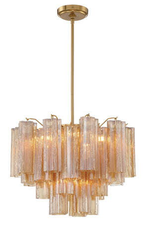 Addis 6 Light Aged Brass Chandelier ADD-306-AG-AM
