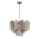 Addis 6 Light Aged Brass Chandelier ADD-306-AG-AU