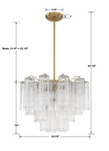 Addis 6 Light Aged Brass Chandelier ADD-306-AG-AM