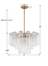 Addis 9 Light Aged Brass Chandelier ADD-308-AG-AM