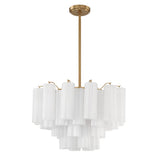 Addis 9 Light Aged Brass Chandelier ADD-308-AG-WH